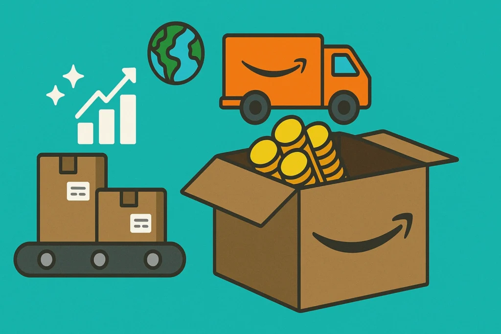 Amazon fulfillment center with sorting machines